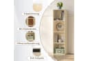 Woltu Bücherregal Weiß MDF 4 Fächer Modern Bild 5