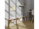 Woltu Bücherregal 6 Fächer Helle Eiche Weiß Modern Bild 3