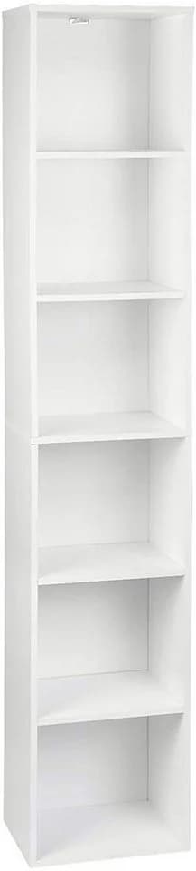 Woltu Bücherregal 6 Fächer Weiß Modern Skandinavisch - Bild 2