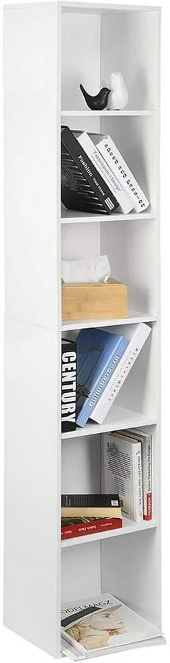 Woltu Bücherregal 6 Fächer Weiß Modern Skandinavisch - Bild 4