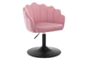Woltu Bürostuhl Rosa Samt mit Lehne höhenverstellbar Bild 2