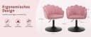 Woltu Bürostuhl Rosa Samt mit Lehne höhenverstellbar Bild 4