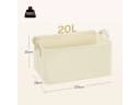 Woltu Aufbewahrungsbox 3er Set Beige Stoff mit Griffen Faltbar Bild 3