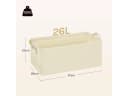 Woltu Aufbewahrungsbox 3 St. Creme Stoff mit Griffen faltbar Bild 3