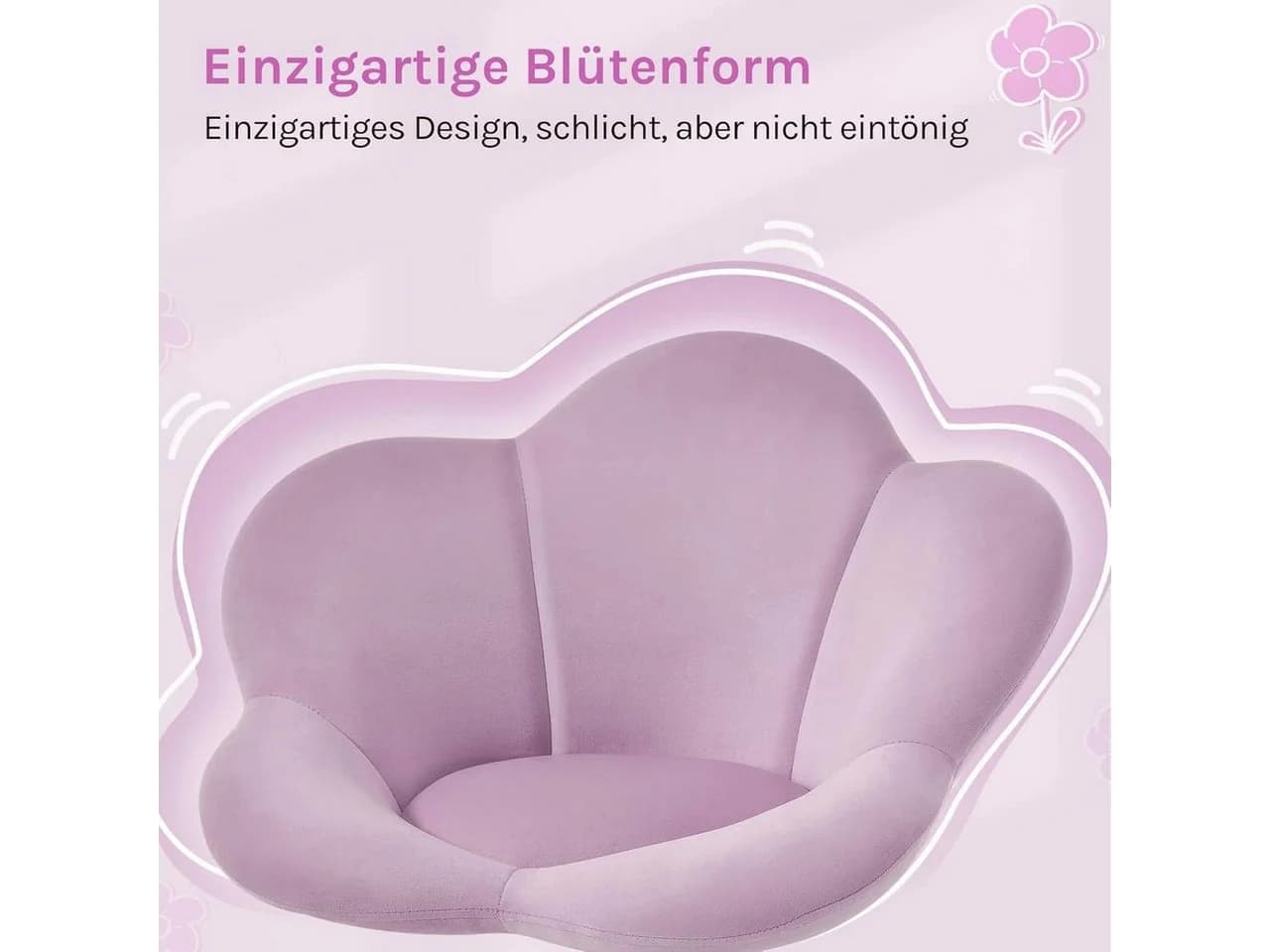 Woltu Schreibtischstuhl Ergonomisch Höhenverstellbar Samt - Bild 5