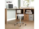 Woltu Drehhocker 360° drehbar mit Rollen höhenverstellbar Schwarz/Weiß Bild 1