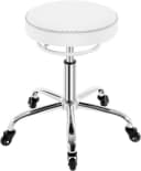 Woltu Drehhocker 360° drehbar mit Rollen höhenverstellbar Schwarz/Weiß Bild 2
