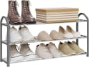 Woltu Schuhregal 3 Schichten Grau Schwarz Beige Stahl Kunststoff Bild 2