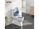 Woltu WC-Sitz O-Form mit Soft-Close und Quick Release Leuchtturm-Muster Bild 1
