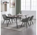 Woltu Esszimmerstuhl 6 St. gepolsterter ergonomischer mit Metallbeinen Bild 1