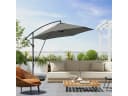 Woltu Sonnenschirm 310cm Grau Beige UV-Schutz Neigbar Bild 4