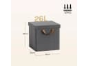 Woltu Aufbewahrungsbox 3er Set Grau Beige Faltbar mit Griffen Bild 3