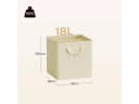Woltu Aufbewahrungsbox 3-tlg. Faltbar Stoffboxen Beige/Grau Bild 3