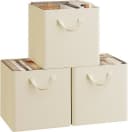 Woltu Aufbewahrungsbox 3 St. Creme/Grau Stoffboxen Bild 2