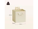 Woltu Aufbewahrungsbox 3 St. Creme/Grau Stoffboxen Bild 3
