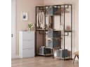Woltu Aufbewahrungsbox 3 St. Creme/Grau Stoffboxen mit Griffen Metallrahmen Bild 5