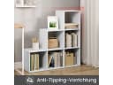 Woltu Bücherregal Weiß 6 Fächer Würfelregal Skandinavisch Bild 4