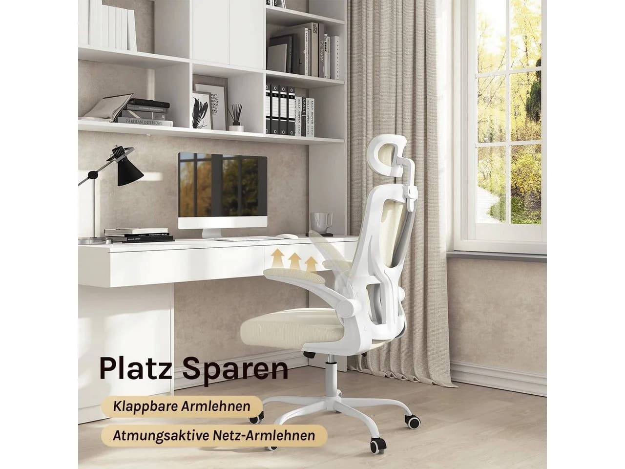 Woltu Bürostuhl Ergonomisch mit Schaukelfunktion und Netzstoff - Bild 4