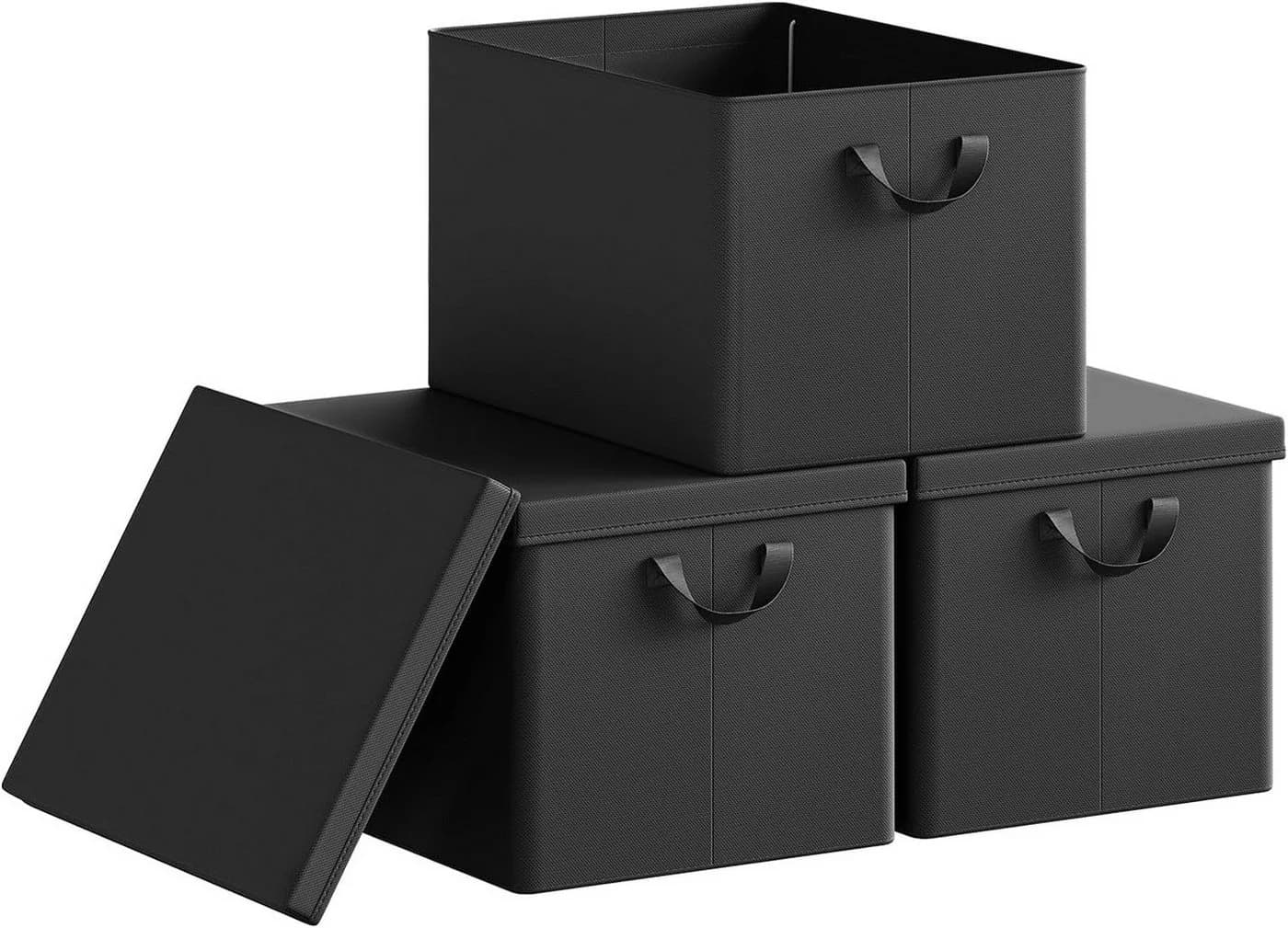 Woltu Aufbewahrungsbox 3 St. Set mit Deckel und Griffen, faltbare Box für Kleidung und Spielzeug - Bild 2