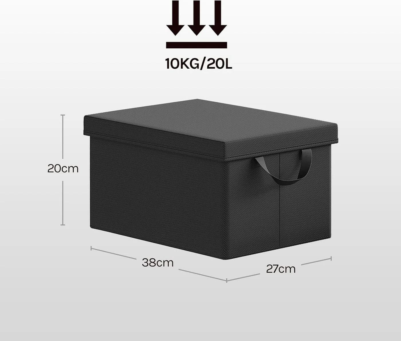 Woltu Aufbewahrungsbox 3 St. Set mit Deckel und Griffen, faltbare Box für Kleidung und Spielzeug - Bild 3