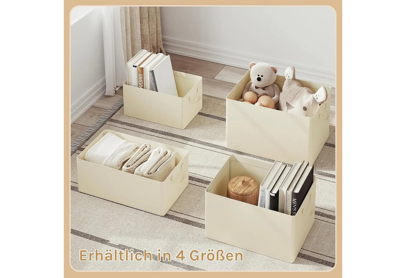 Woltu Aufbewahrungsbox Set mit Deckel und Griffen Faltbar - Bild 4