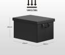 Woltu Aufbewahrungsbox mit Deckel und Griffen Schwarz Faltbar Bild 3
