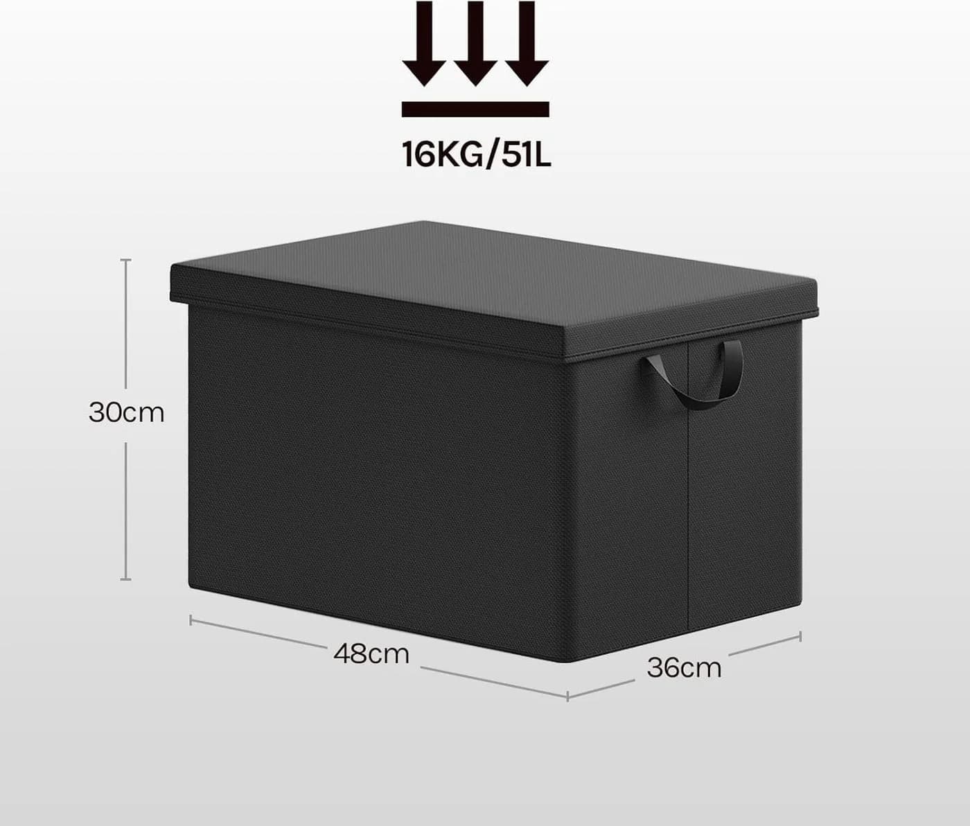 Woltu Aufbewahrungsbox mit Deckel und Griffen - Bild 3