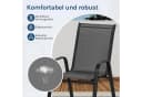 Woltu Gartenstuhl 2er Set Stapelbar Dunkelgrau Bild 4