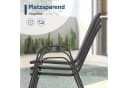 Woltu Gartenstuhl 2er Set Stapelbar Dunkelgrau Bild 5