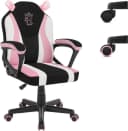 Woltu Gaming-Stuhl Kinder Rosa Ergonomisch mit Doppelten Radsätzen Bild 2