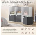 Woltu Aufbewahrungsbox 3er Set mit Griffen Dunkelgrau Stoffbox Bild 2