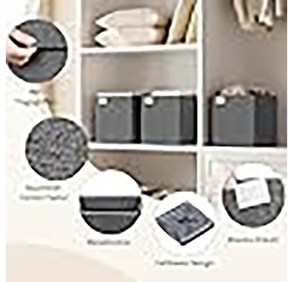 Woltu Aufbewahrungsbox 3er Set mit Griffen Dunkelgrau Stoffbox - Bild 3