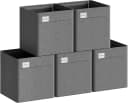 Woltu Aufbewahrungsbox 5 St. Dunkelgrau Stoffbox Aufbewahrung Bild 2