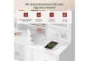 Woltu Schminktisch Weiß mit LED-Spiegel, Hocker und Steckdosen Bild 5
