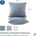 Woltu Kissenbezug 2er Set Kühlend Blau Arc-Chill Bild 3