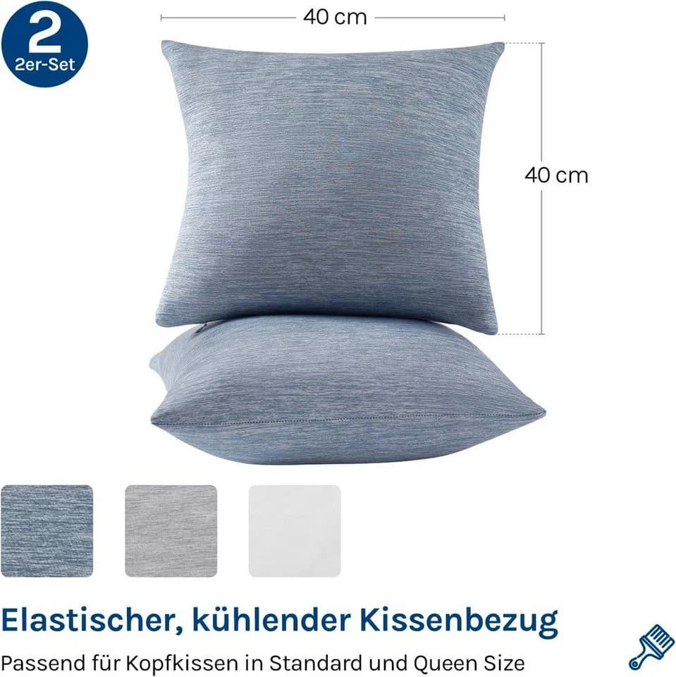 Woltu Kissenbezug 2er Set Kühlend Blau Arc-Chill - Bild 3