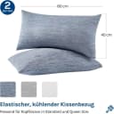 Woltu Kühlende Kissenhülle 2er Set mit Arc-Chill Technologie Blau Bild 3