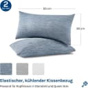 Woltu Kissenbezug 2er Set Kühlende Kissenhülle Blau Arc-Chill Bild 3