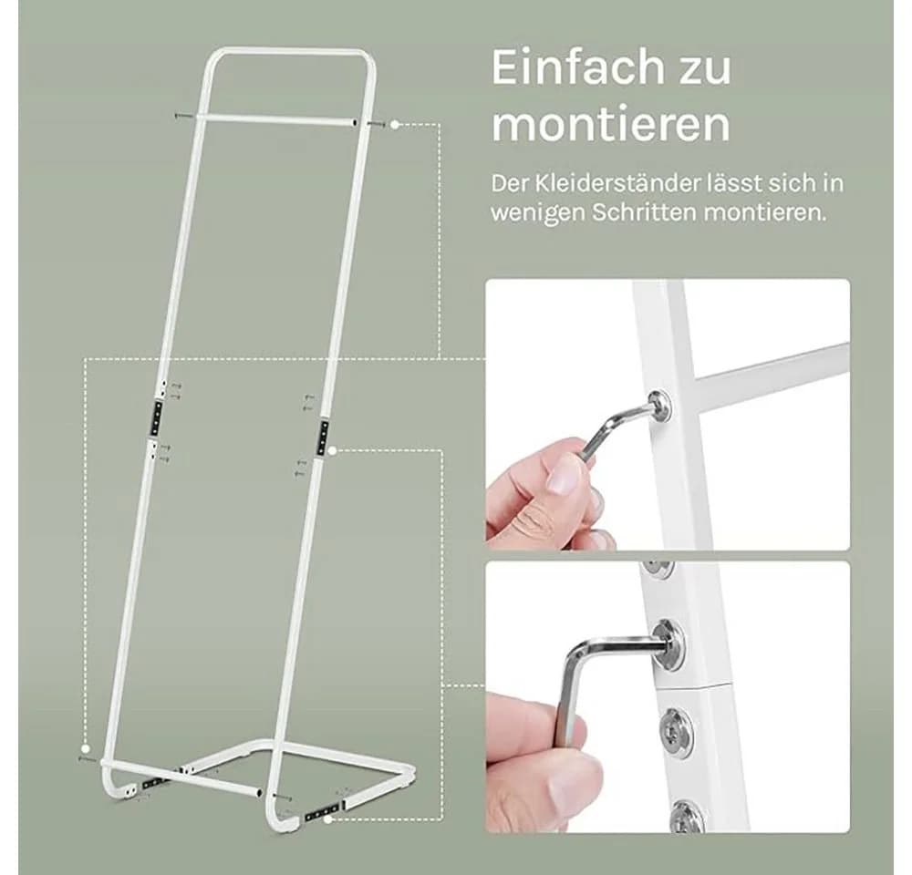 Woltu Kleiderständer Metall Schwarz/Weiß Modern - Bild 5