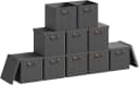 Woltu Aufbewahrungsbox 10er Set Grau mit Metallrahmen & Griffen Bild 2