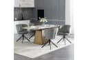Woltu 4-Fußstuhl 2er Set Grau Samt 360° Drehbar mit Armlehne Bild 4