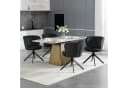 Woltu Esszimmerstuhl 2er Set Schwarz Samt 360° Drehbar mit Armlehne Bild 1