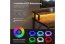 Woltu Eckschreibtisch L-Form Schwarz/Rustikales Braun mit Schubladen & LED Bild 5