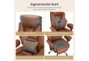 Woltu Bürostuhl Chefsessel Ergonomisch Schwarz/Braun Kunstleder Bild 1