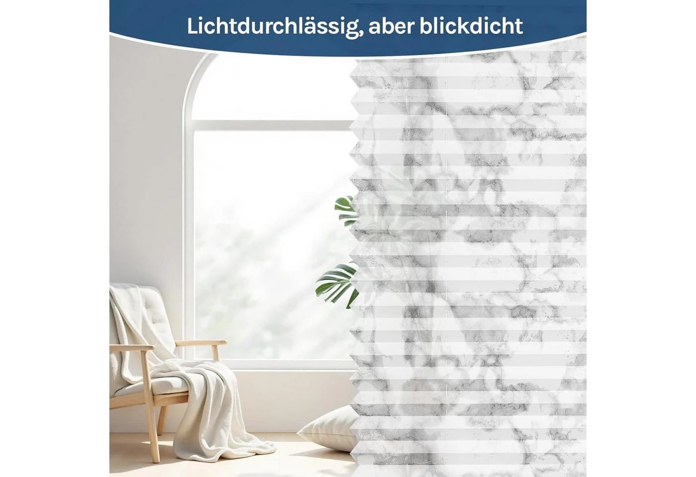 Woltu Plissee Klemmfix Halbtransparent Sichtschutz - Bild 4