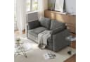 Woltu 2-Sitzer Sofa Chenille Bezug abnehmbar Sandgrau/Weiß Bild 2