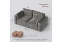 Woltu 2-Sitzer Sofa Chenille Bezug abnehmbar Sandgrau/Weiß Bild 3