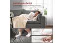 Woltu 2-Sitzer Sofa Chenille Bezug abnehmbar Sandgrau/Weiß Bild 4