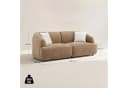 Woltu Modulares Sofa Chenille Schneeweiß/Haselnussbraun Bild 3