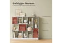 Woltu Bücherregal 13 Fächer Weiß/Schwarz Holz Bild 4